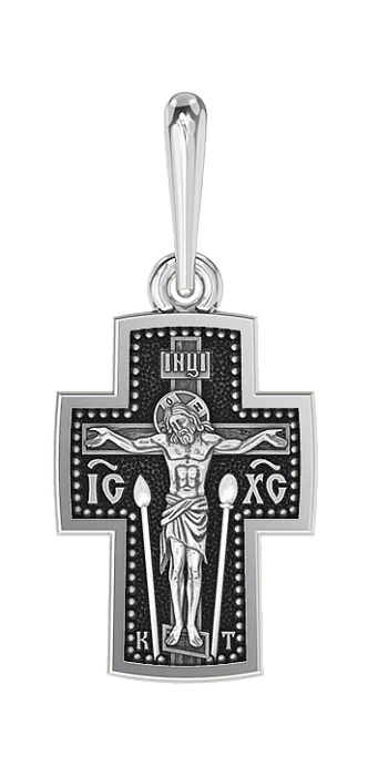 Подвеска крест из серебра