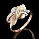 Кольцо декоративное из комбинированного золота