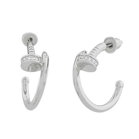 Серьги пуссеты из серебра