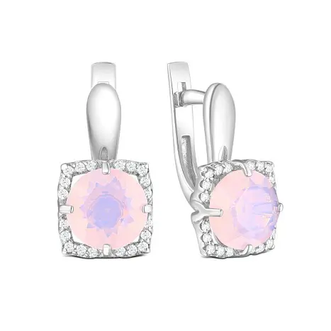 Серьги с английским замком из серебра