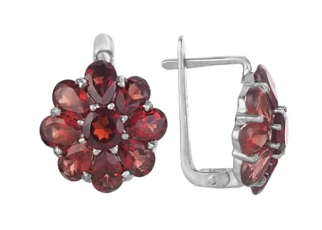 Серьги с английским замком из серебра