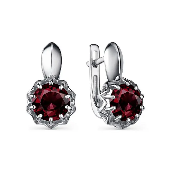 Серьги с английским замком из серебра