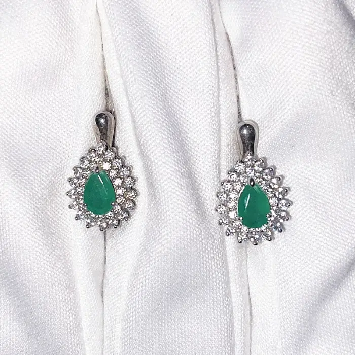 Серьги с английским замком из серебра