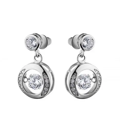 Серьги подвесные из серебра