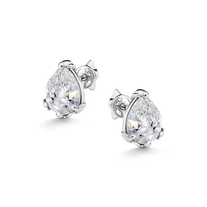Серьги пуссеты из серебра