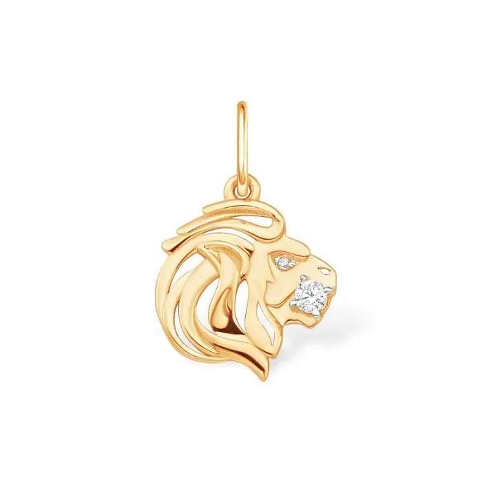 Подвеска знак зодиака из красного золота