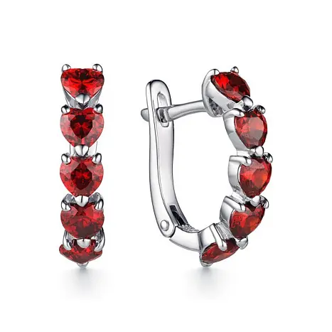 Серьги с английским замком из серебра