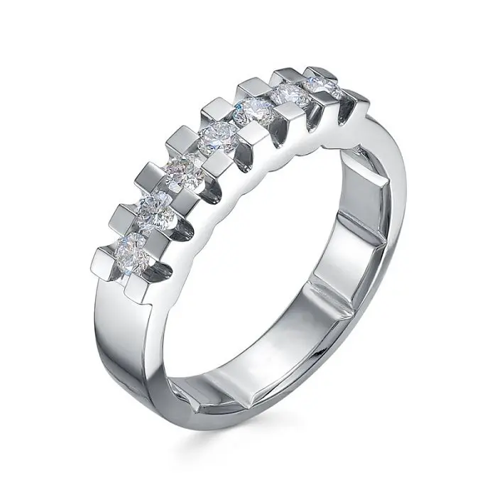 Кольцо декоративное из белого золота