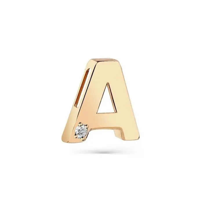 Подвеска буква из красного золота