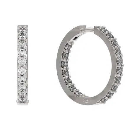 Серьги конго из серебра