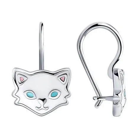 Серьги детские из серебра