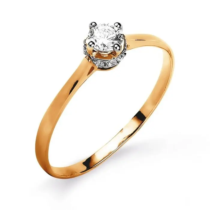 Кольцо декоративное из красного золота