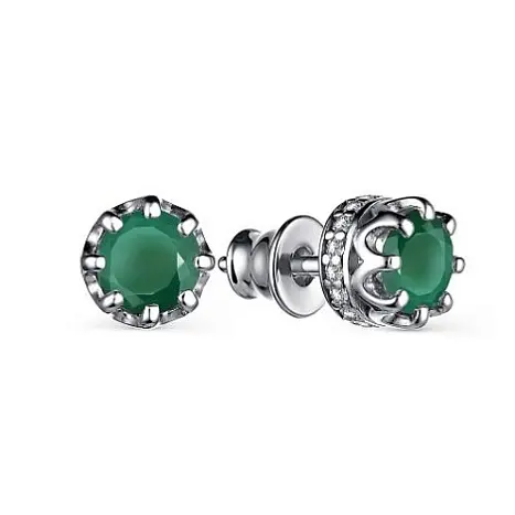 Серьги с английским замком из серебра