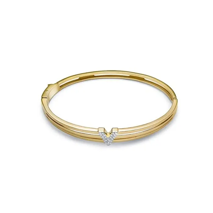 Браслет жесткий из желтого золота