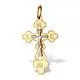 Подвеска крест из комбинированного золота