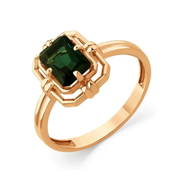 Кольцо декоративное из красного золота