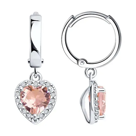 Серьги конго из серебра