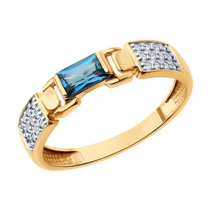 Кольцо декоративное из красного золота