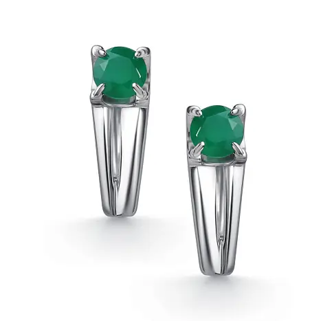 Серьги с английским замком из серебра