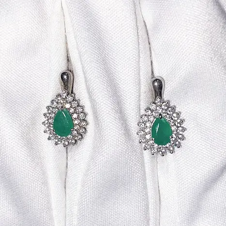 Серьги с английским замком из серебра