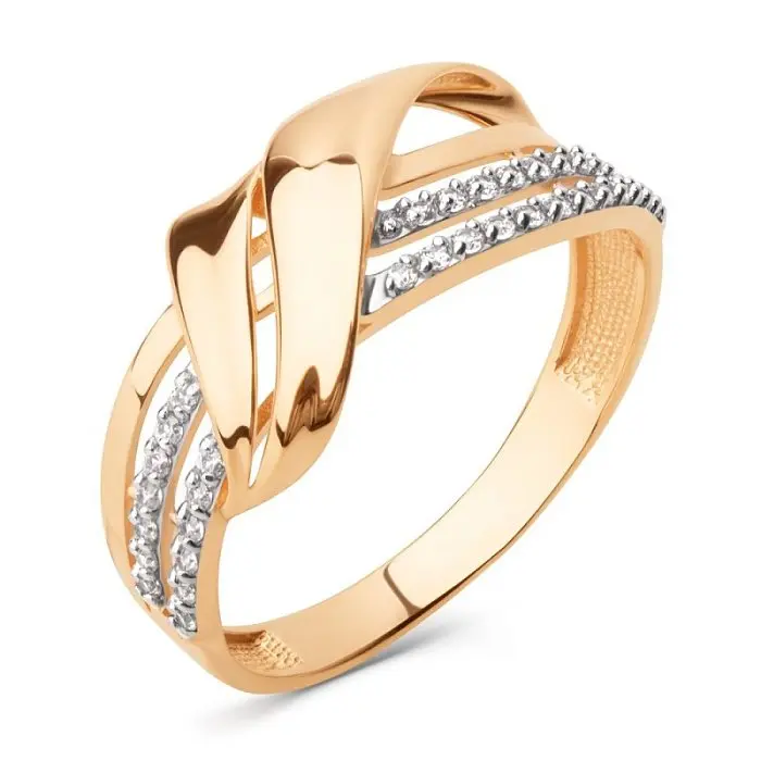 Кольцо декоративное из красного золота