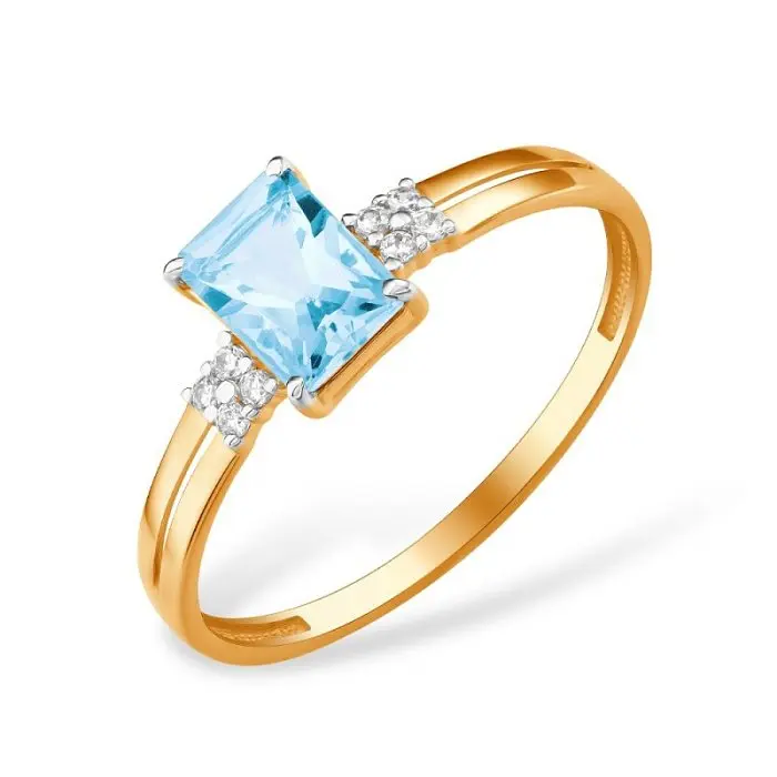 Кольцо декоративное из красного золота