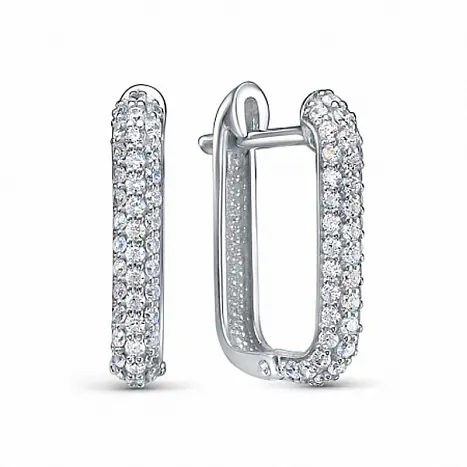 Серьги с английским замком из серебра