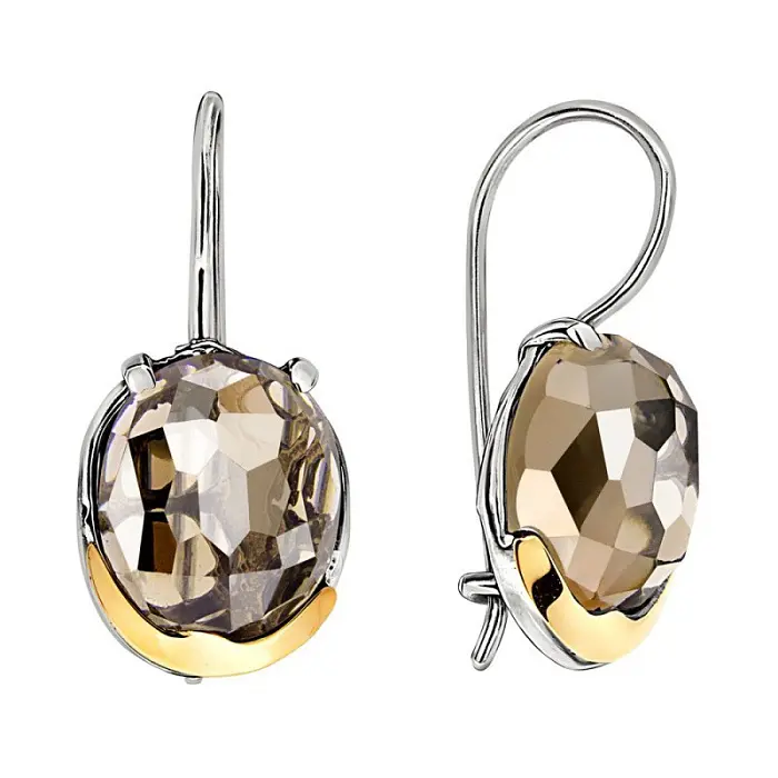 Серьги петельки из серебра