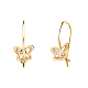 Серьги детские из красного золота