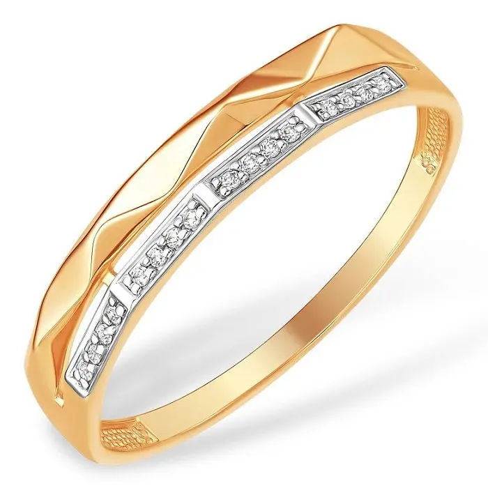 Кольцо декоративное из красного золота