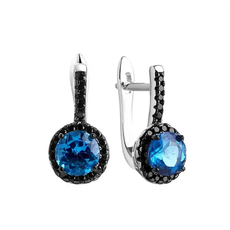 Серьги с английским замком из серебра