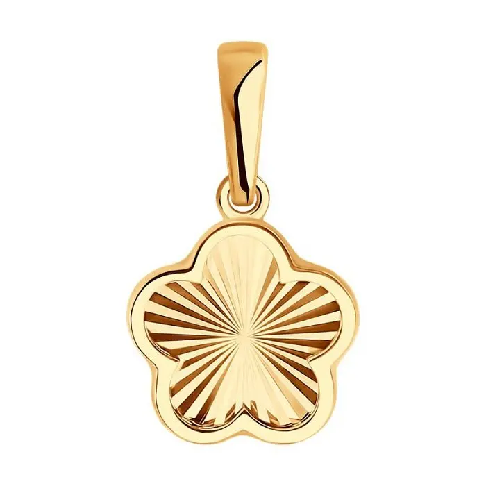 Подвеска декоративная из красного золота