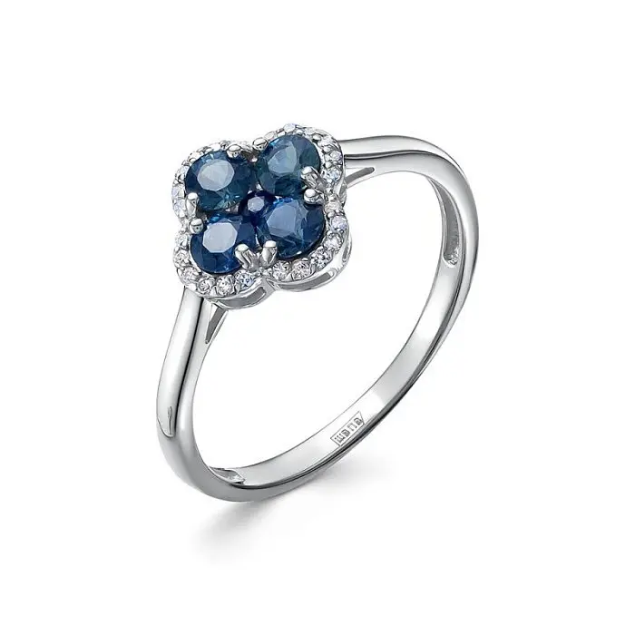 Кольцо декоративное из белого золота