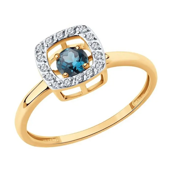 Кольцо декоративное из красного золота