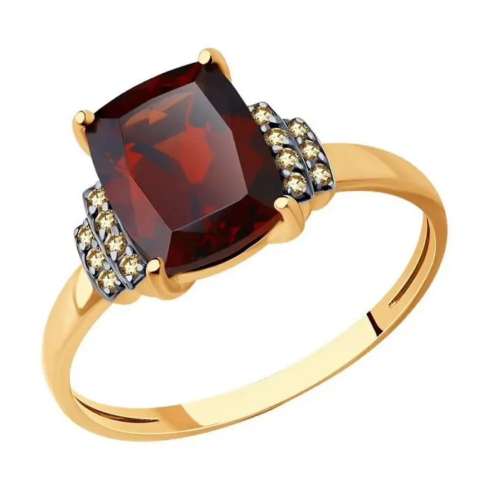 Кольцо декоративное из красного золота