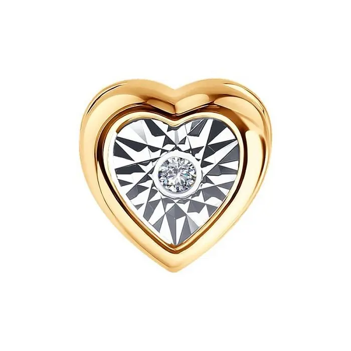 Подвеска бегунок из комбинированного золота