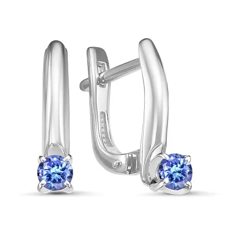 Серьги с английским замком из серебра