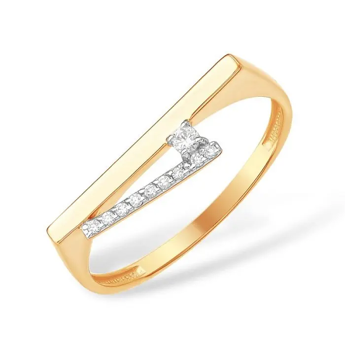 Кольцо декоративное из красного золота