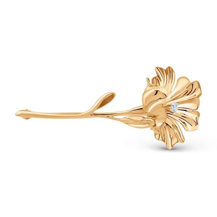 Брошь из красного золота