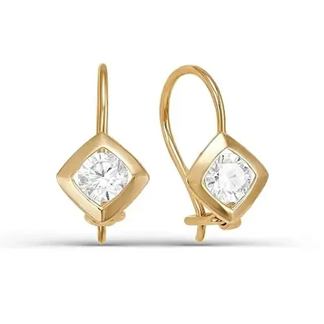 Серьги детские из красного золота