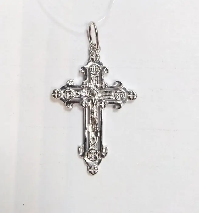 Подвеска крест из серебра