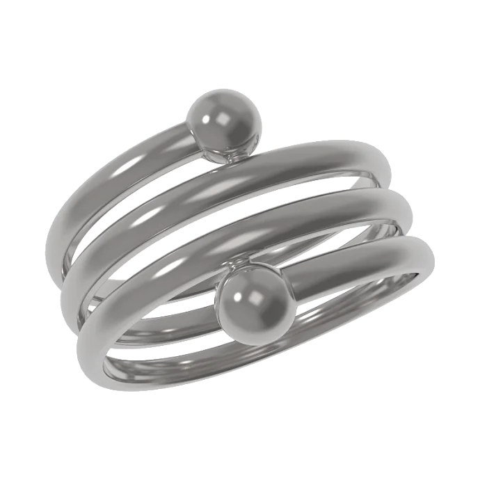 Кольцо декоративное из серебра