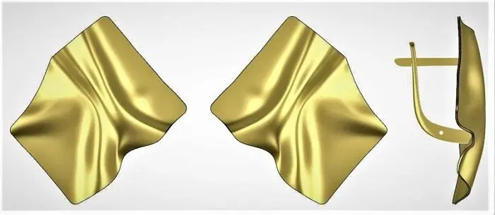 Серьги с английским замком из красного золота