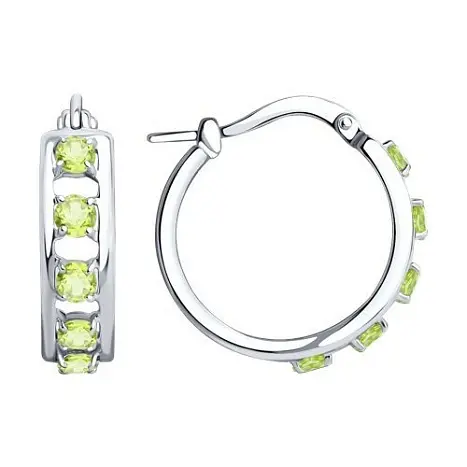 Серьги с английским замком из серебра