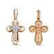 Подвеска крест из красного золота