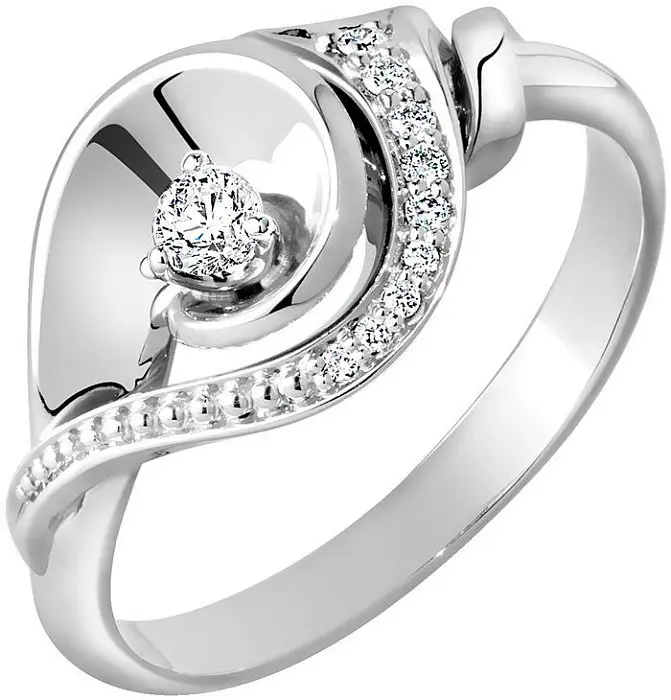 Кольцо декоративное из белого золота Кольцо декоративное из белого золота