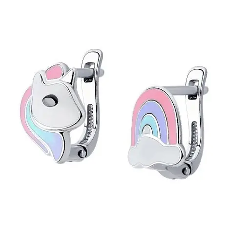 Серьги детские из серебра