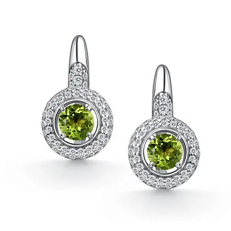 Серьги с английским замком из серебра