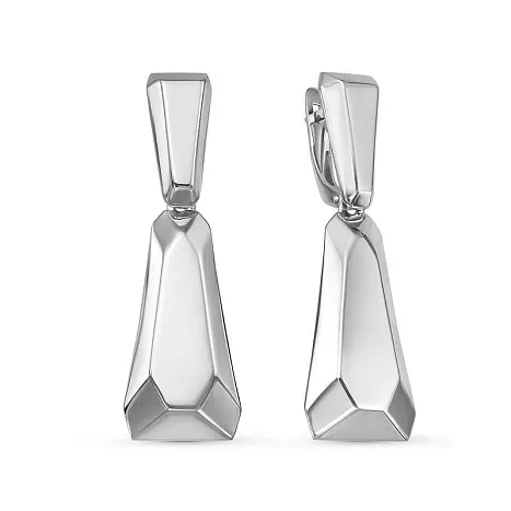 Серьги подвесные из серебра