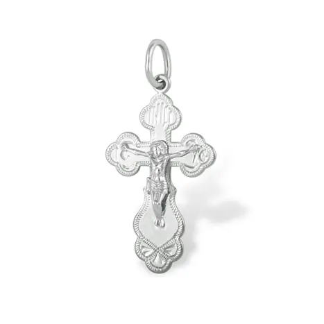 Подвеска крест из серебра